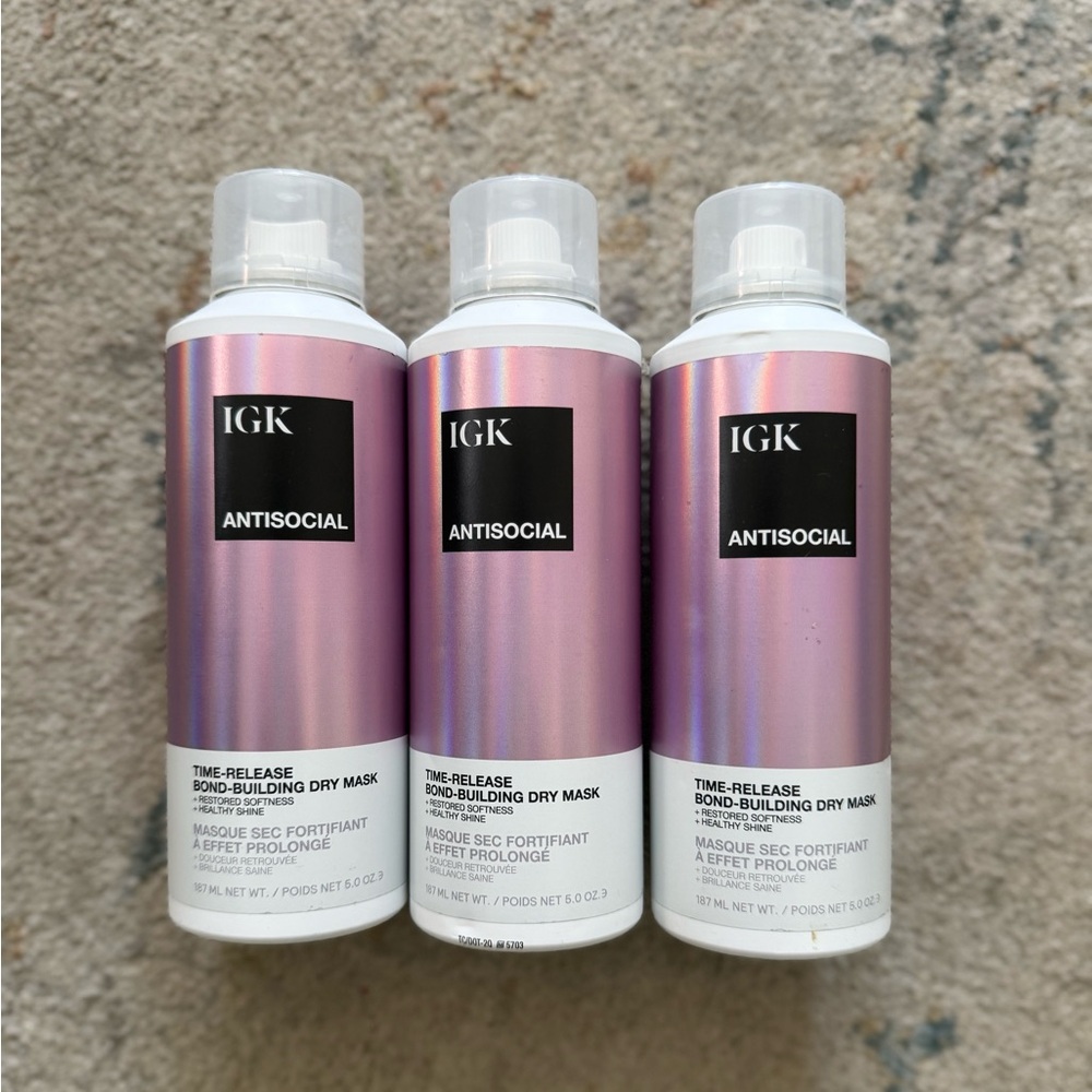 IGK Antisocial Bond-Building Overnight Dry Hair Mask, 5 oz NEW